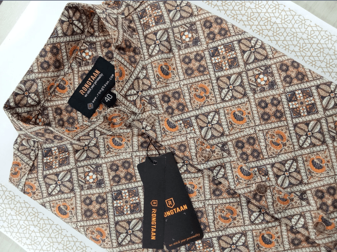 Multicolored Pattern Design Cotton-Poly Slim Fit Panjabi for Men