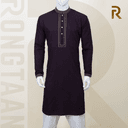 Deep Purple Jacquard Embroidery Panjabi