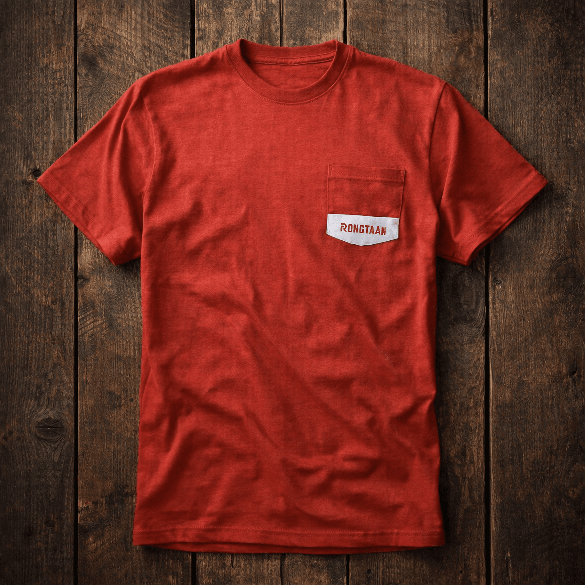 Red melange screen print men’s knit t-shirt (cvc 60%-40%)