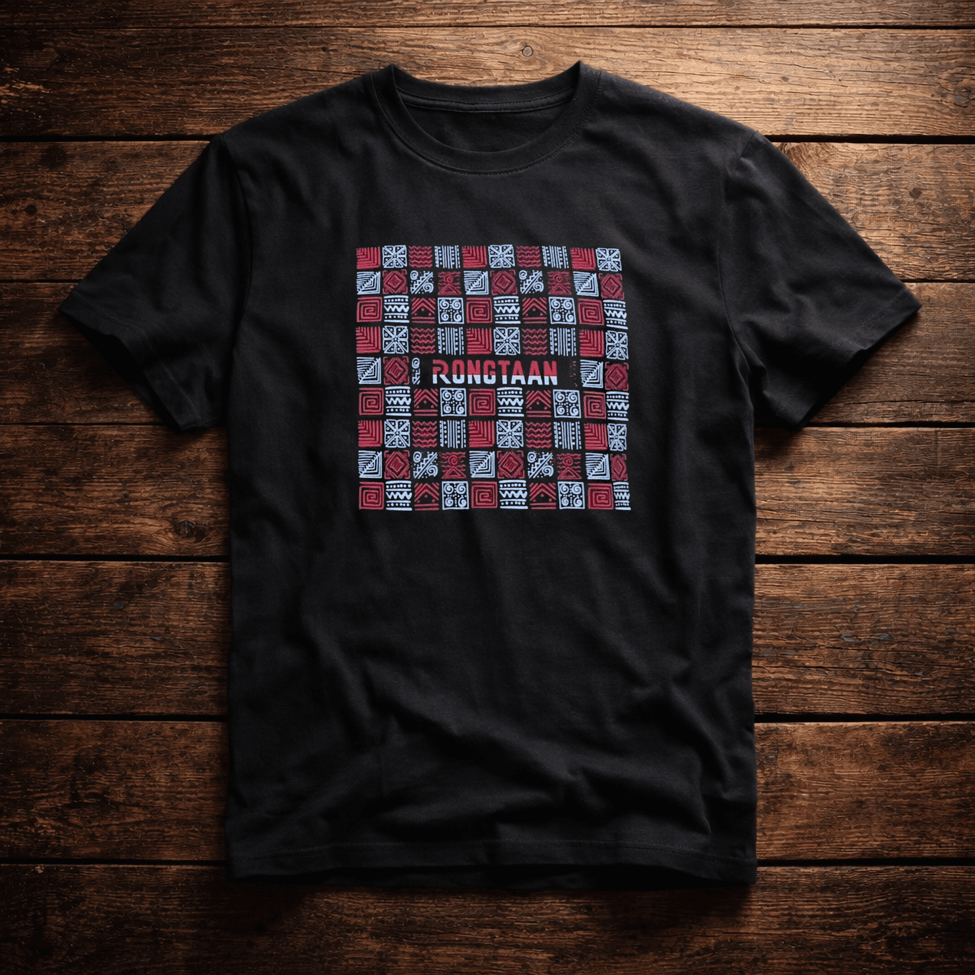 Jet Black Screen Print 100% Cotton Men’s Knit T-shirt