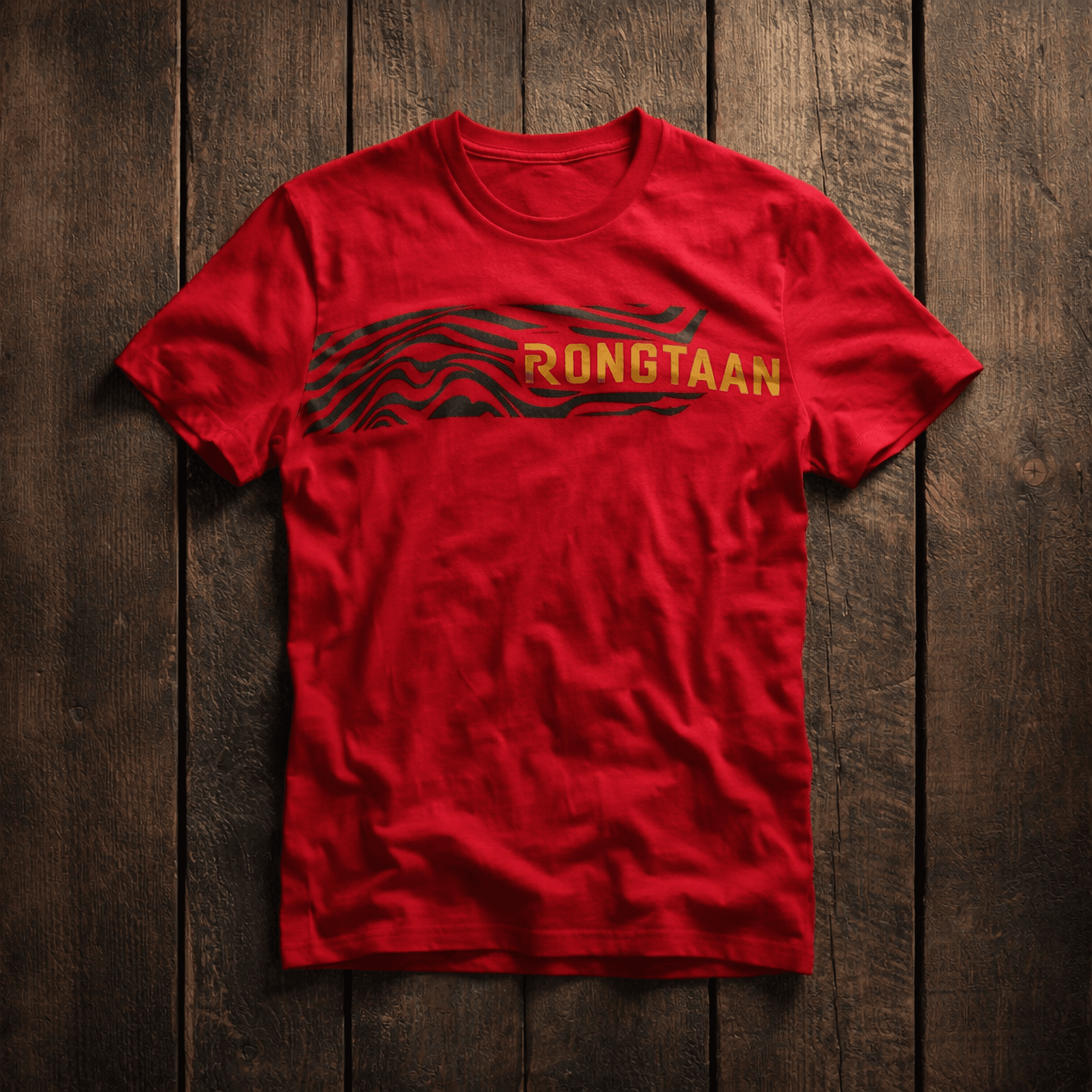 Classic Red Slub Jersey & Solid stripe Screen print 100% Cotton Men’s Knit t-shirt