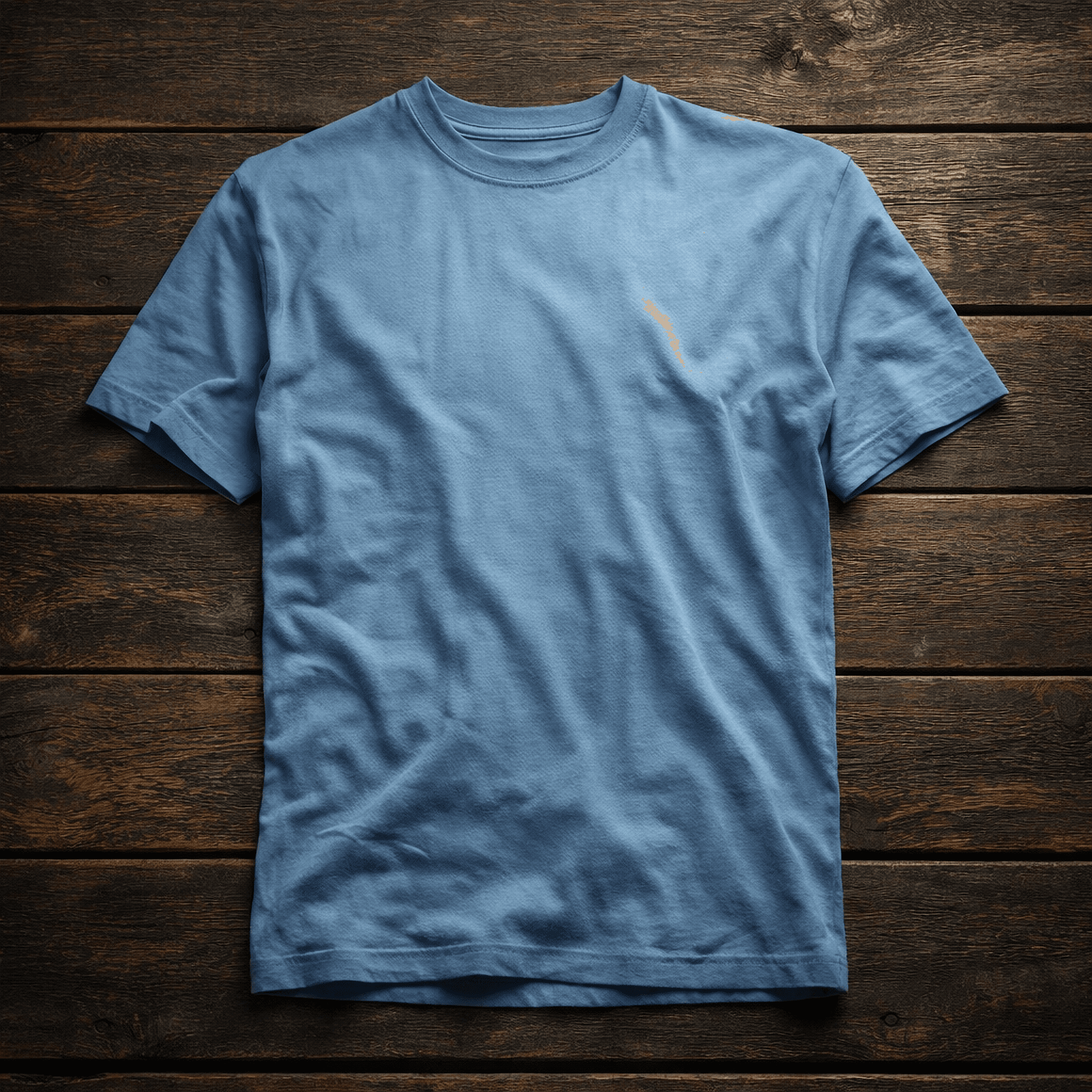 Sky Blue Bubble Tex Jersey 100% Cotton Men’s Knit T-Shirt