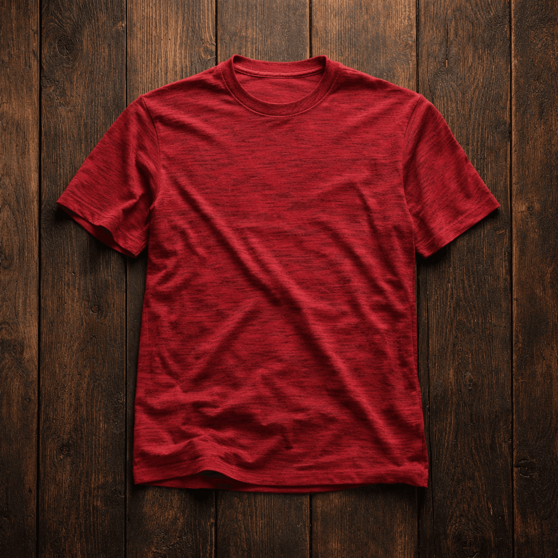 Red Inject Slub Jersey Screen print 90% Cotton-10% Polyester Inject Men’s Knit T-shirt