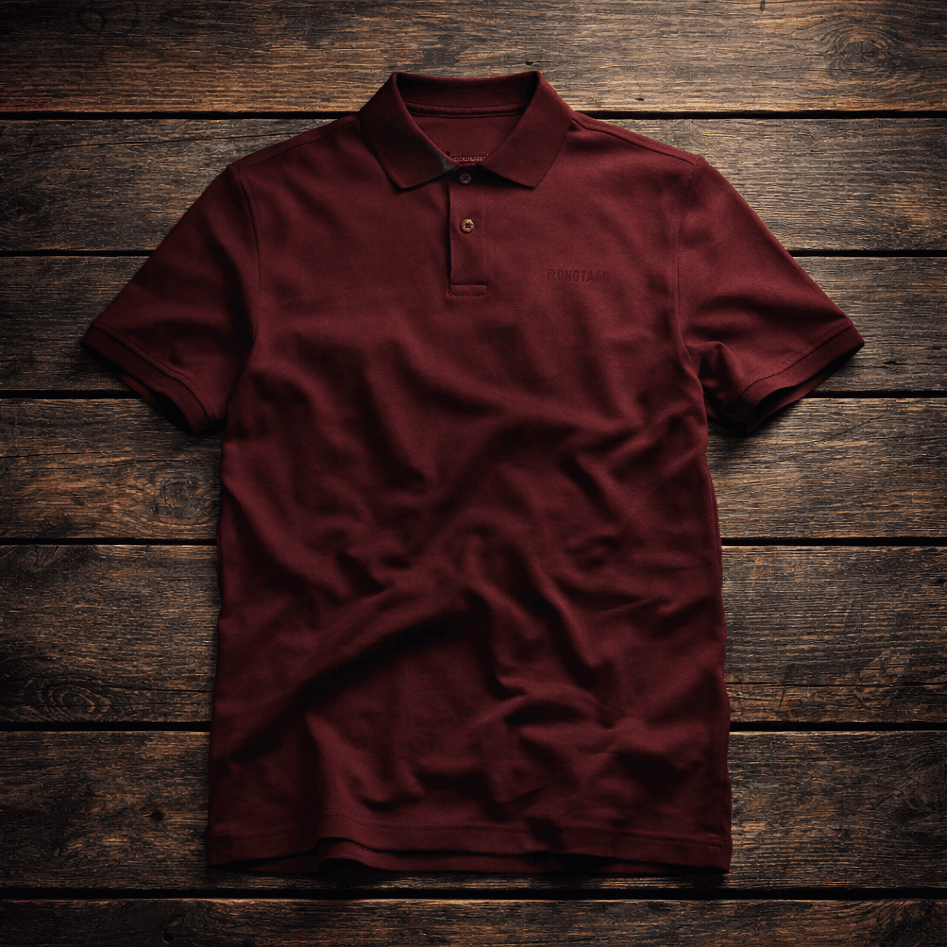 Burgundy With Merun Accents Double Lacoste Screen print (55% Cotton 45% Polyester) Men’s Knit Polo Shirt