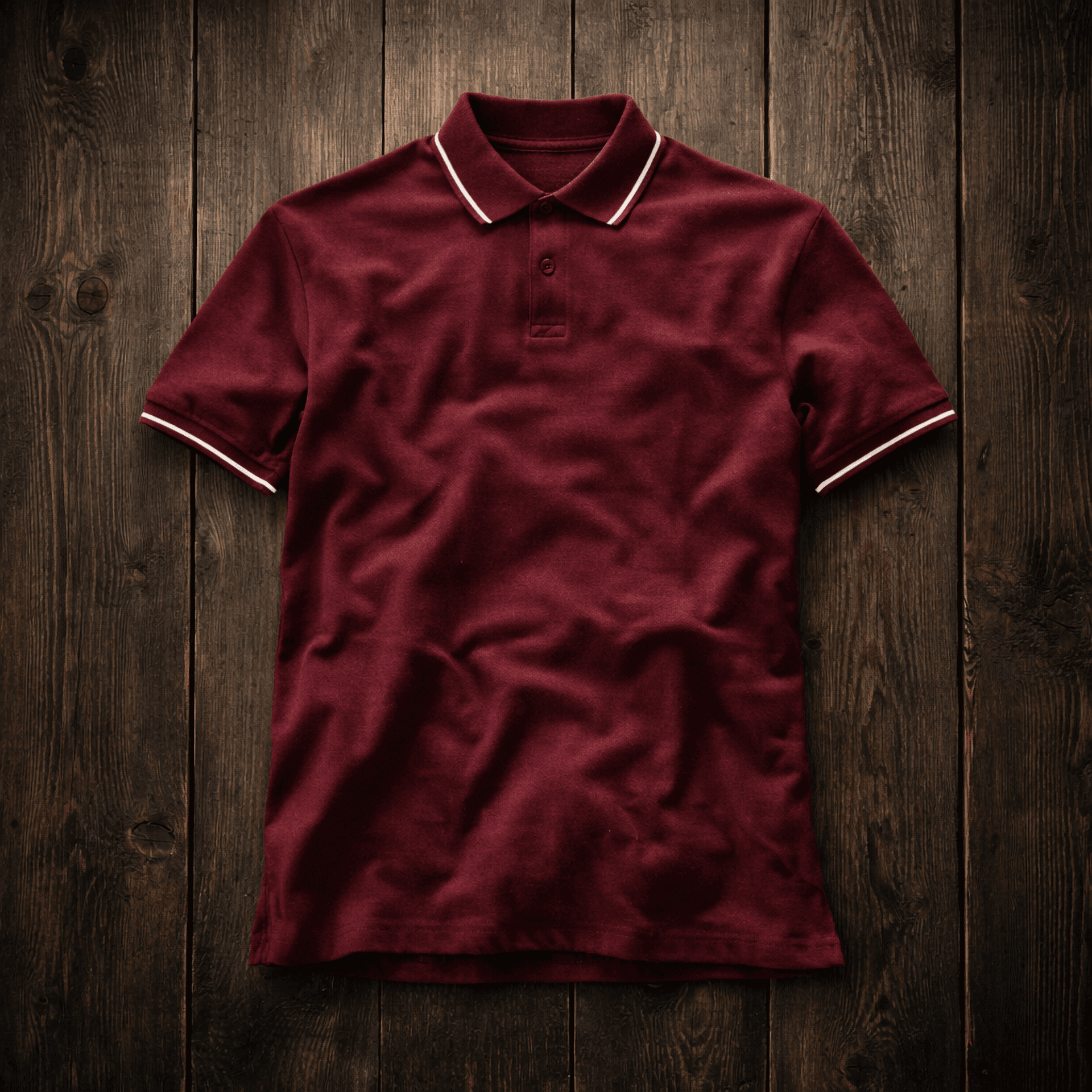 Maroon Bubble Tex Jersey 100% Cotton Men’s Knit Polo-shirt