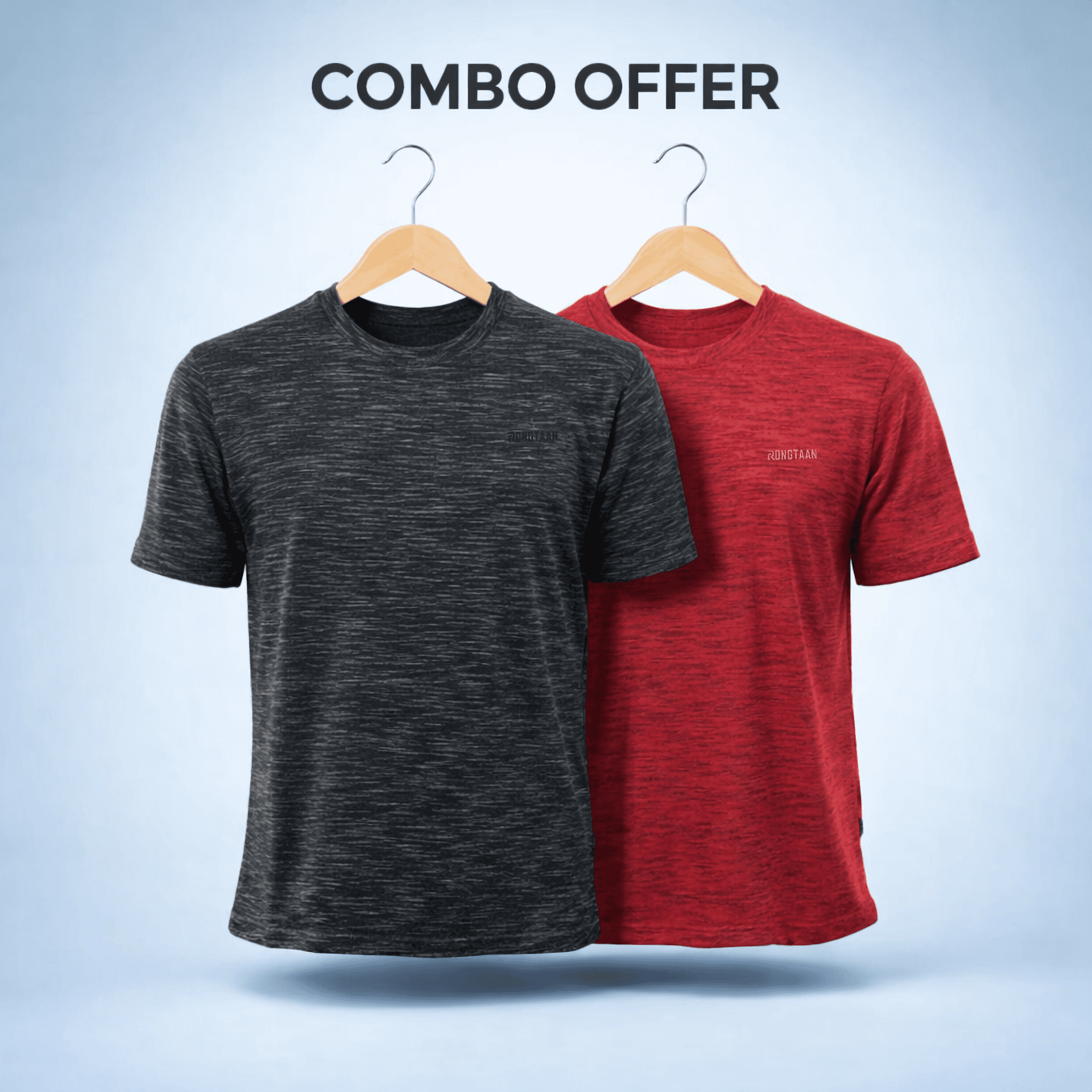Combo Inject Slub Jersey Screen print 90% Cotton-10% Polyester Inject Men’s Knit T-shirt (Combo 9)