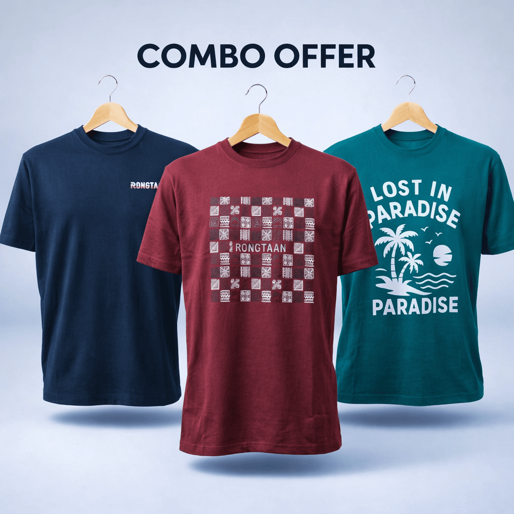 Combo Screen Print 100% Cotton Men’s Knit T-shirt (Combo 13)