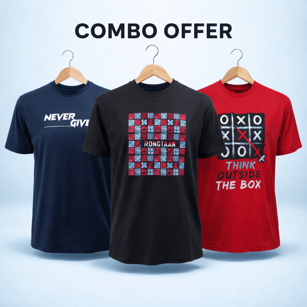 Combo Screen Print 100% Cotton Men’s Knit T-shirt (Combo 20)