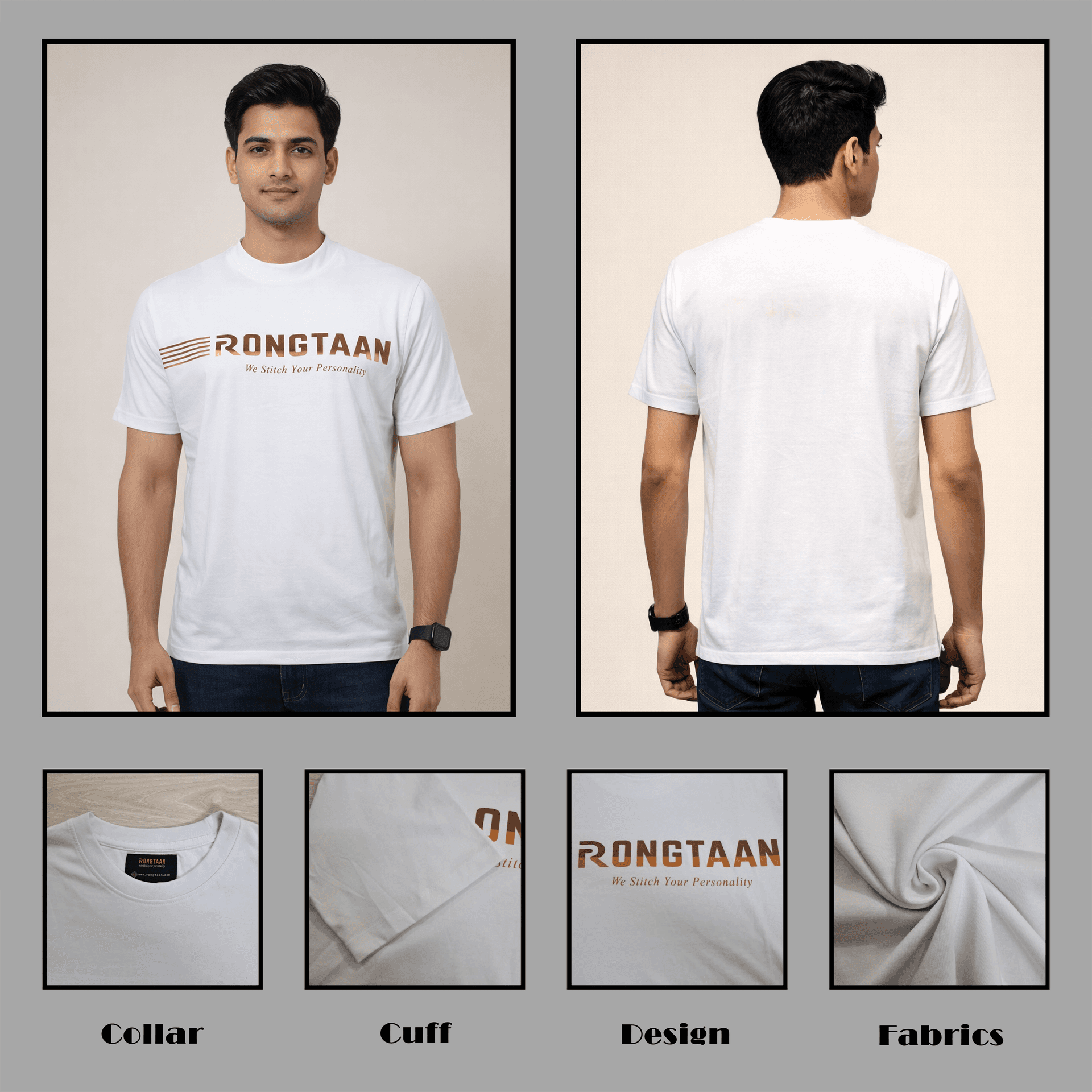 White Single jersey Screen print 100% Cotton Men’s Knit T-shirt