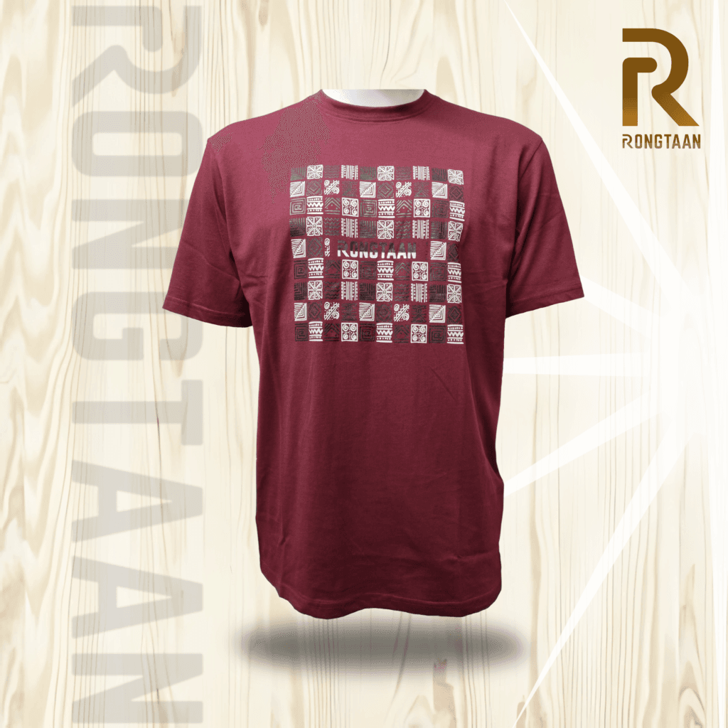 Light Maroon Screen Print 100% Cotton Men’s Knit T-shirt